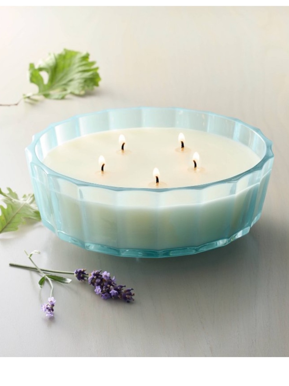 5 Wick XL Colored Glass Faceted Lavender  32oz and Birch Heart & Hand Magnolia